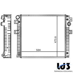 RADIADOR MERCEDES BENZ ACCELO EURO 5 815C / 1016 / 715C / 915C 2002 À 2019 - SEM LATERAL - comprar online