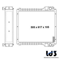 RADIADOR JCB 3C 214E / 3C PLUS (RETORNO FINO) - SEM LATERAL - comprar online