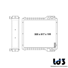 RADIADOR JCB RETRO-ESCAVADEIRA (RETORNO GROSSO) - SEM LATERAL
