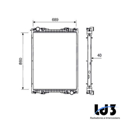 RADIADOR SCANIA SERIE 5 P 310 / 360 / 380 2008 À 2012 - SEM LATERAL - comprar online