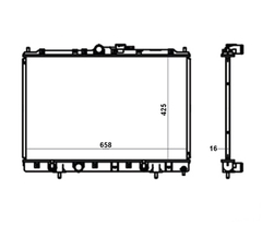 RADIADOR MITSUBISHI PAJERO TR4 1.8 16V 01>02/ 2.0 99>01 2.0 16V FLEX 03>15 +/- AC MEC - comprar online