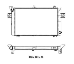 RADIADOR FORD BELINA 1982 À 1986 / CORCEL / DEL REY / PAMPA 1982 À 1989 1.6 LD3 - Radicooler