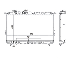 RADIADOR HYUNDAI SONATA 2.5 16V 99>01/ 2.7 24V 02>03/ KIA MAGENTIS/ OPTIMA 01>06 +/-AC MEC/AUT - comprar online