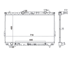 RADIADOR HYUNDAI SANTA FÉ 2.7 24V 00>05 +/-AC AUT/MEC - comprar online
