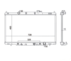 RADIADOR HONDA CRV 2.0 / 2.4 16V 2002 À 2006 LD3 - Radicooler