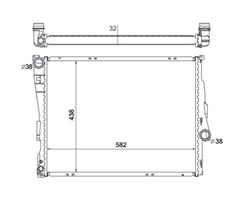 RADIADOR BMW 316 / 318 1.6 / 1.8 / 1.9 320 / 323 2.0 / 2.2 325 / 328 2.0 / 2.2 / 2.8 330 3.0 1998 À 2005 LD3 - Radicooler