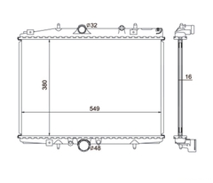 RADIADOR CITROEN C5 2.0 2001 À 2012 / PEUGEOT 307 / 308 / 408 2.0 2011 À 2014 - Radicooler