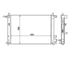 RADIADOR FORD FIESTA / COURIER 1.4 ENDURA 1996 À 1999 LD3 - Radicooler
