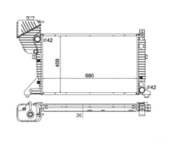 RADIADOR MERCEDES BENZ SPRINTER 311 / 313 / 314 2.2 2001 À 2016 LD3 - Radicooler