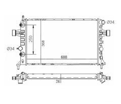 RADIADOR CHEVROLET ASTRA 1.8 / 2.0 1999 À 2009 / VECTRA 2.0 / 2.4 2006 À 2009 / ZAFIRA 2.0 2000 À 2009 LD3 - Radicooler