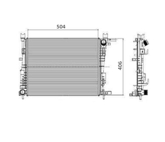 RADIADOR RENAULT DUSTER 1.6 / 2.0 2015 À 2018 / OROCH 1.6 / 2.0 2016 À 2018 / SANDERO 2.0 2015 À 2018 LD3 - Radicooler