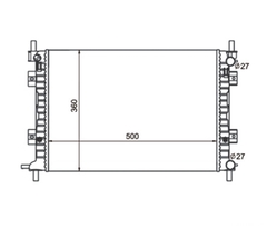 RADIADOR FORD FIESTA/COURIER ROCAM 1.0 00>02/ KA 1.0/1.6 09>12 -AC MEC - loja online