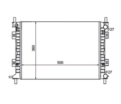 RADIADOR FORD FIESTA / COURIER ROCAM 1.6 2000 À 2002 / KA 1.0 / 1.6 2009 À 2011 LD3