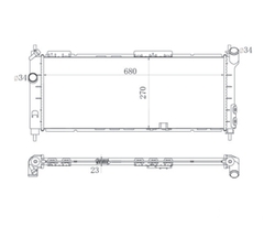 RADIADOR CHEVROLET CLASSIC 1.0/1.6 03>11/ CORSA 1.0/1.4/1.6 94>02 TIGRA 1.6 94>02 +AC MEC - Radicooler