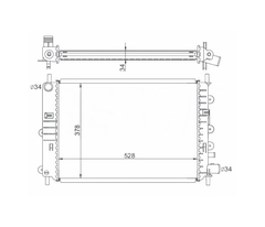 RADIADOR FORD ESCORT 1.6/1.8 16V ZETEC 97>02 +/-AC MEC - Radicooler