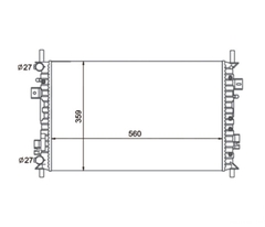 RADIADOR FORD ECOSPORT 1.0/1.6/2.0/ FIESTA 1.0/1.6 03>10 +/- AC MEC - Radicooler