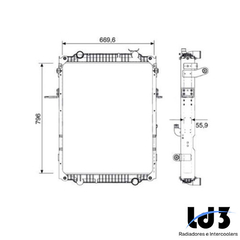 RADIADOR VOLKWAGEN CONSTELLATION 17-280 / 24-280 / 31-280 2012 À 2014 - COM LATERAL - comprar online