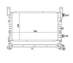 RADIADOR FORD FIESTA / COURIER 1.0 / 1.3 1995 LD3