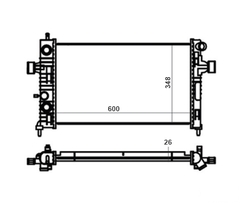 RADIADOR CHEVROLET ASTRA / ZAFIRA 2.0 2009 À 2012 / VECTRA 2.0 / 2.4 2009 À 2010 LD3 - Radicooler