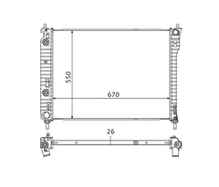 RADIADOR CHEVROLET CAPTIVA 2.4 / 3.6 2008 À 2017 LD3 - Radicooler