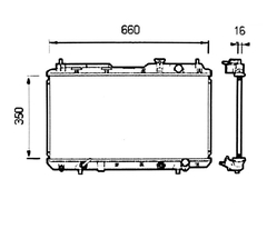 RADIADOR HONDA CRV 2.0 16V 97>01 +/- AC AUT/MEC - Radicooler
