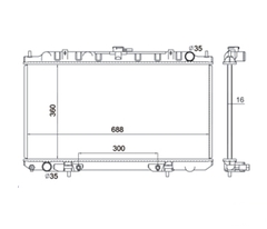 RADIADOR NISSAN SENTRA 1.8 2000 À 2006 LD3 - comprar online