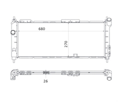 RADIADOR CHEVROLET CORSA 1.0 / 1.4 / 1.6 1994 À 2003 LD3 - Radicooler