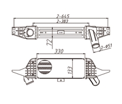 INTERCOOLER HYUNDAI HR 2.5 TD 05> +/-AC MEC. (COMPLETO) - Radicooler