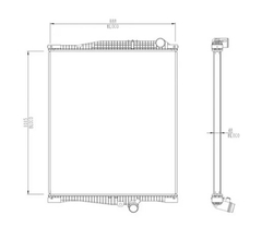 RADIADOR FH EURO 5 MODERNO 2566 / 2866 2015 À 2019 - SEM LATERAL - comprar online