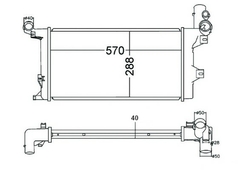 RADIADOR MERCEDES BENZ ATEGO 1723 / 1725 / 2425 / 2488 2005 À 2019 - SEM LATERAL AUXILIAR - comprar online