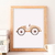 Quadro Carro vintage corrida amarelo - comprar online