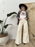 Jeans Super Wide Leg Sirius Cream - comprar online