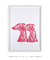 Quadro Decorativo Dogs Rosa - Enquadrei | Quadros Decorativos 