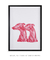 Quadro Decorativo Dogs Rosa - Enquadrei | Quadros Decorativos 