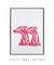 Quadro Decorativo Dogs Rosa - loja online