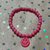 Pulseira Pingente Smile Rosa