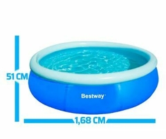 Piscina Inflável Fast Set 1000L 1,68m x 51cm Bestway - comprar online