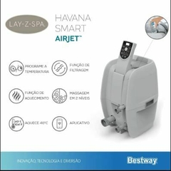 Spa Ofurô Inflável Havana 669L + 2 Níveis de Massagem + Controle por APP + Bomba Filtrante - Brotec