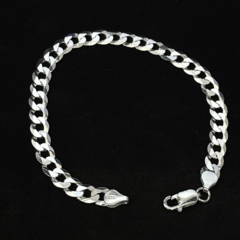 Pulseira Grumet 1x1 7mm 21cm - Prata 925 - comprar online