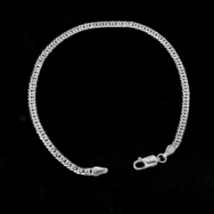 Pulseira Elo Duplo 3mm 21cm - Prata 925 na internet