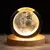 Usb night light led bola de cristal candeeiro mesa 3d lua planeta galáxia decor - FyShop