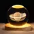 Usb night light led bola de cristal candeeiro mesa 3d lua planeta galáxia decor