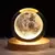 Usb night light led bola de cristal candeeiro mesa 3d lua planeta galáxia decor - comprar online