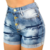 Short Jeans Feminino Cintura Alta com Lycra