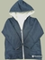 Campera azul/natural, reversible con estampa espalda y capucha con orejitas 34 02 10 - comprar online