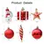 Conjunto de bolas de natal com pingentes grandes, bastão doce vermelho, pendura - comprar online