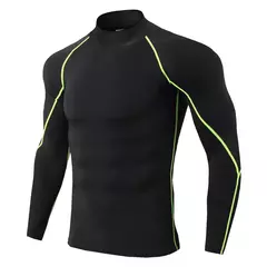 Imagem do Camiseta esportiva masculina, secagem rápida, camisa de corrida