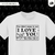 camiseta i love you - comprar online