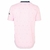 Camisa rosa do Arsenal, modelo 22/23, com detalhes em azul e logotipo da Adidas.