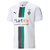 Camisa branca do Borussia Monchengladbach I 22/23, com detalhes em verde e preto, patrocinada pela flatex.